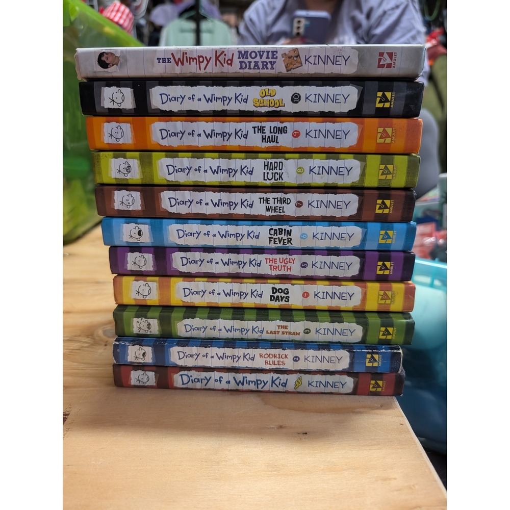 Diary of a Wimpy Kid Book Lot 11 Books Jeff Kinney Hardcover Paperback Good
